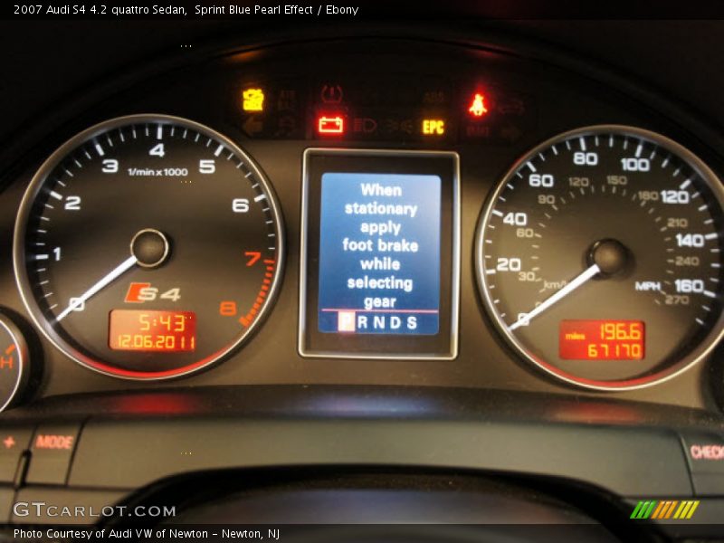  2007 S4 4.2 quattro Sedan 4.2 quattro Sedan Gauges