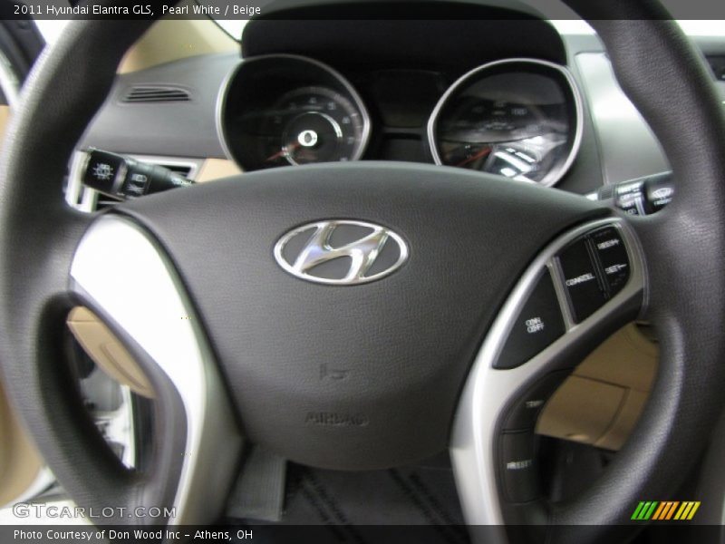 Pearl White / Beige 2011 Hyundai Elantra GLS