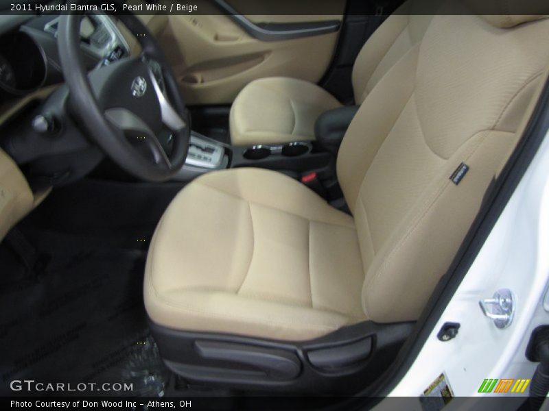 Pearl White / Beige 2011 Hyundai Elantra GLS