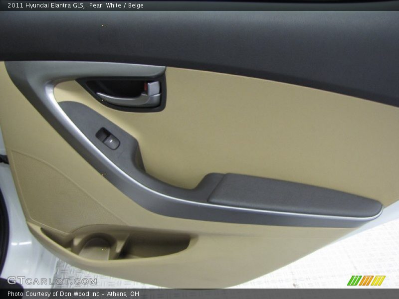 Pearl White / Beige 2011 Hyundai Elantra GLS