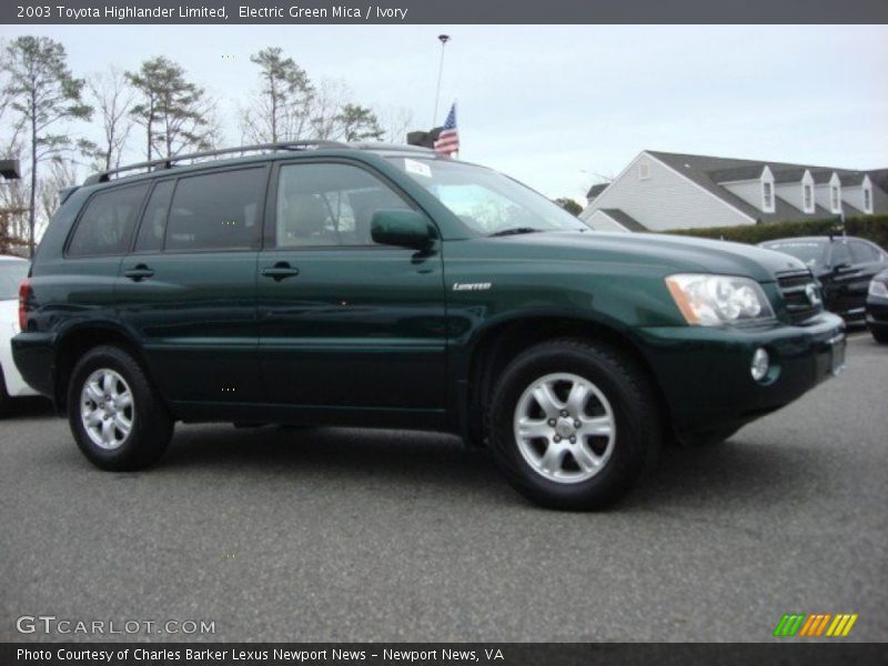 Electric Green Mica / Ivory 2003 Toyota Highlander Limited