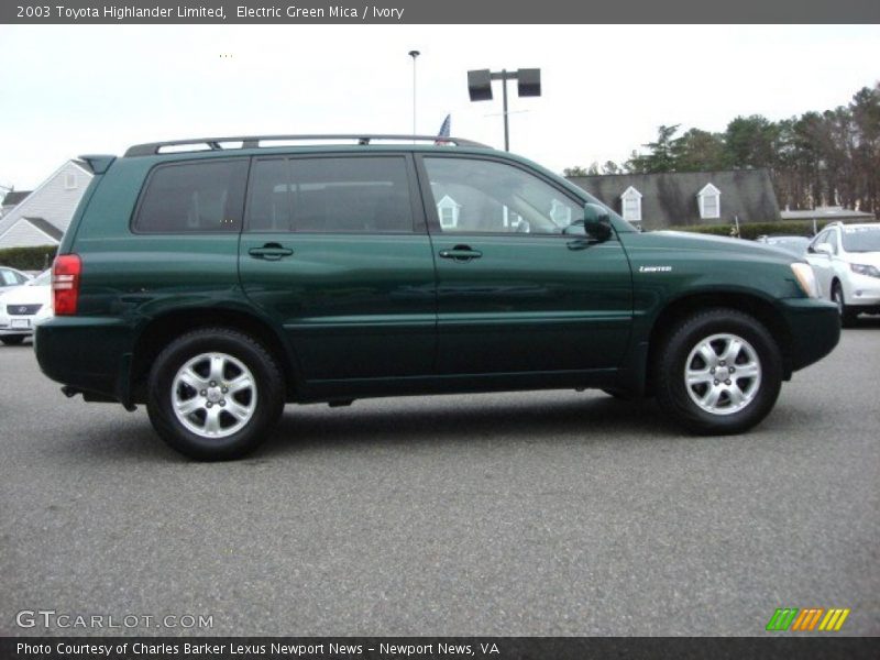 Electric Green Mica / Ivory 2003 Toyota Highlander Limited