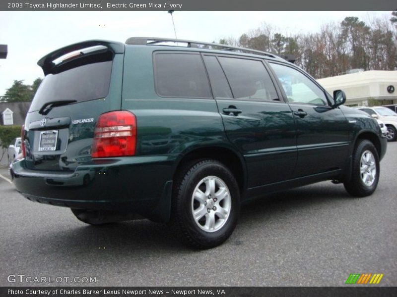 Electric Green Mica / Ivory 2003 Toyota Highlander Limited