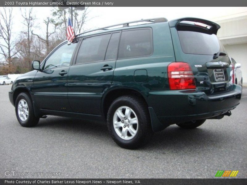 Electric Green Mica / Ivory 2003 Toyota Highlander Limited