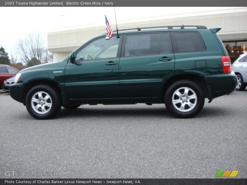 Electric Green Mica / Ivory 2003 Toyota Highlander Limited