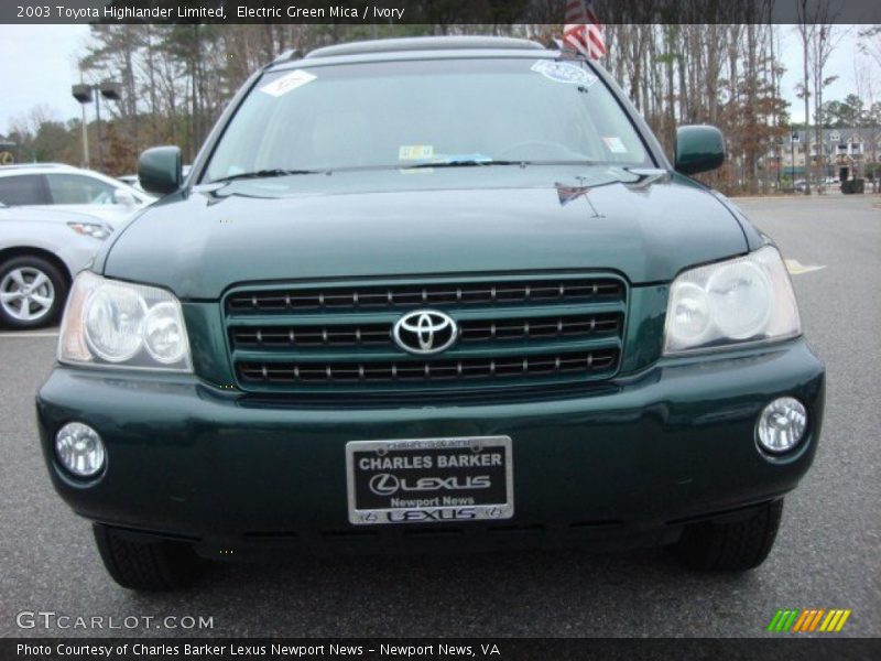 Electric Green Mica / Ivory 2003 Toyota Highlander Limited