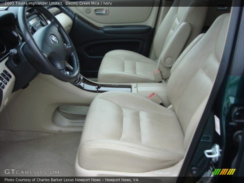 Electric Green Mica / Ivory 2003 Toyota Highlander Limited