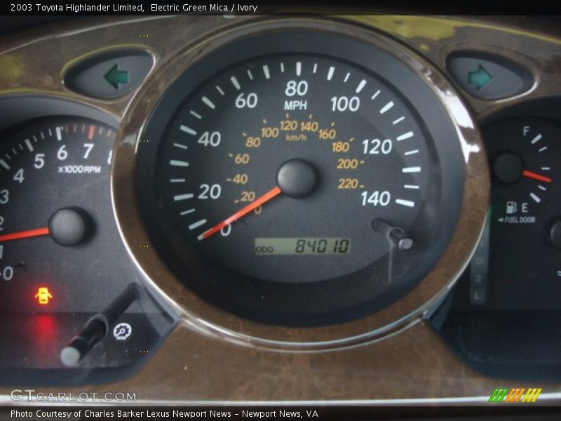 Electric Green Mica / Ivory 2003 Toyota Highlander Limited