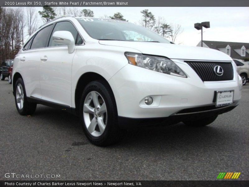 Starfire White Pearl / Parchment/Brown Walnut 2010 Lexus RX 350