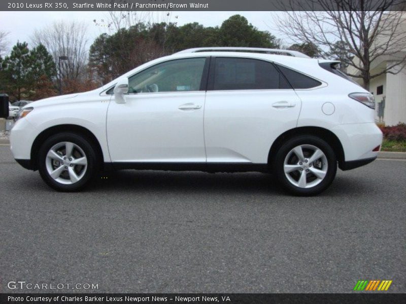 Starfire White Pearl / Parchment/Brown Walnut 2010 Lexus RX 350