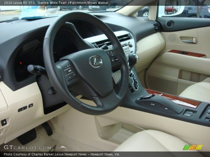 Starfire White Pearl / Parchment/Brown Walnut 2010 Lexus RX 350