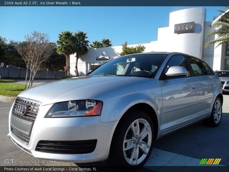 Ice Silver Metallic / Black 2009 Audi A3 2.0T