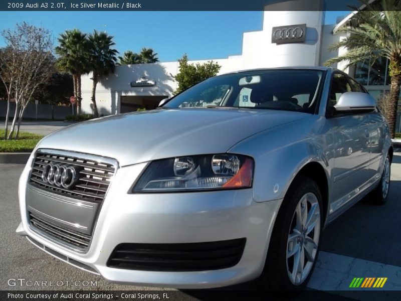 Ice Silver Metallic / Black 2009 Audi A3 2.0T