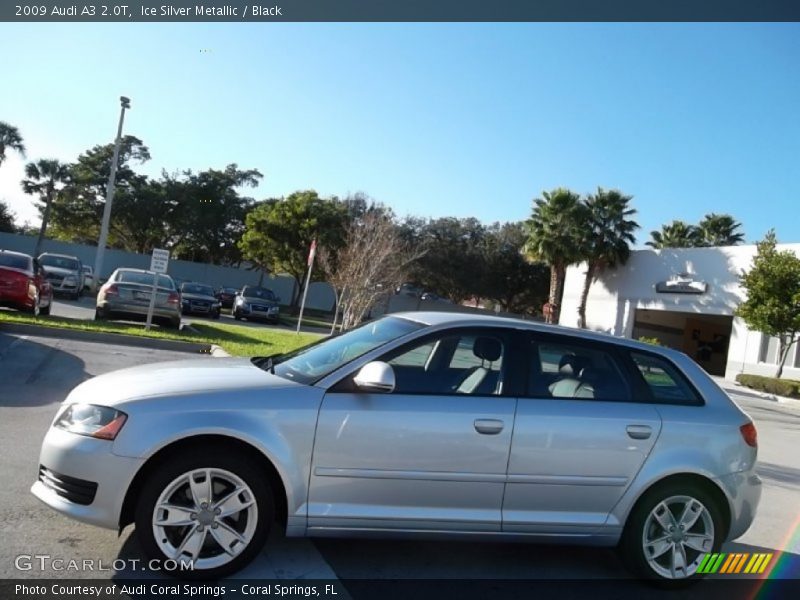 Ice Silver Metallic / Black 2009 Audi A3 2.0T