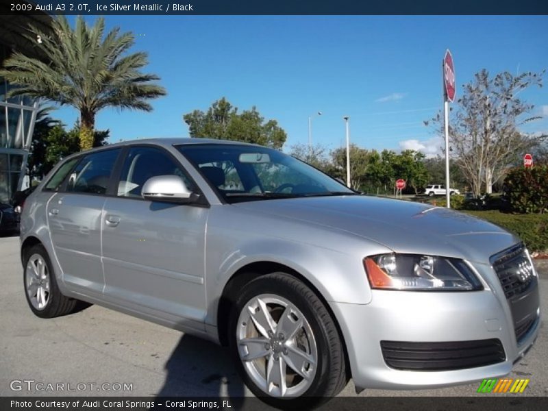 Ice Silver Metallic / Black 2009 Audi A3 2.0T