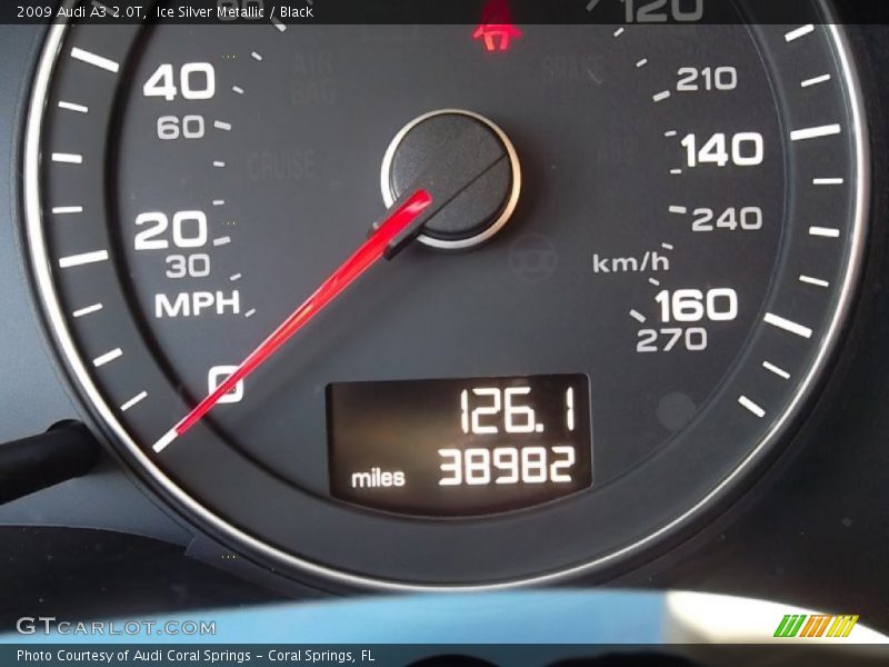 Ice Silver Metallic / Black 2009 Audi A3 2.0T
