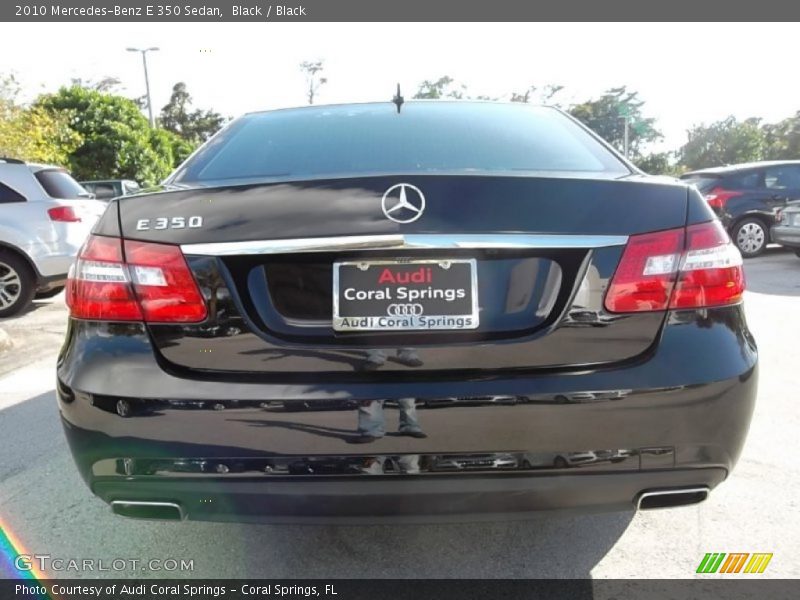 Black / Black 2010 Mercedes-Benz E 350 Sedan
