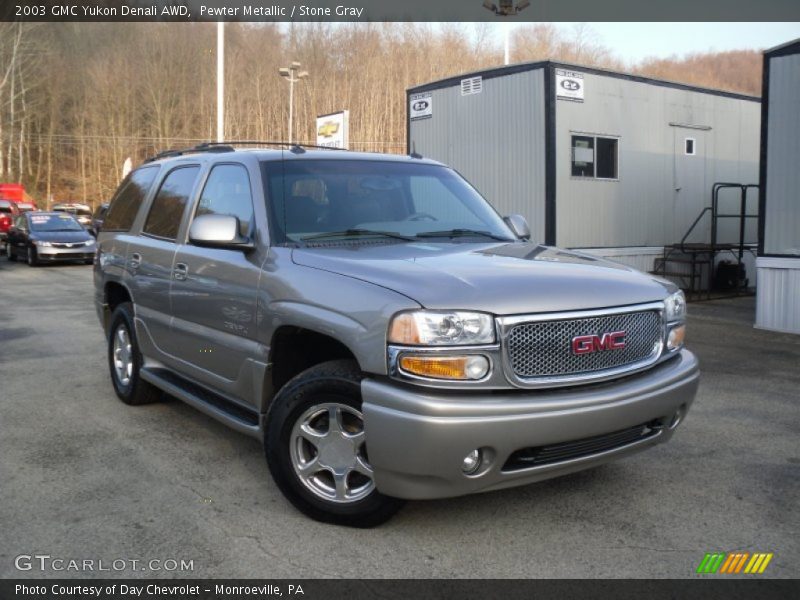 Pewter Metallic / Stone Gray 2003 GMC Yukon Denali AWD