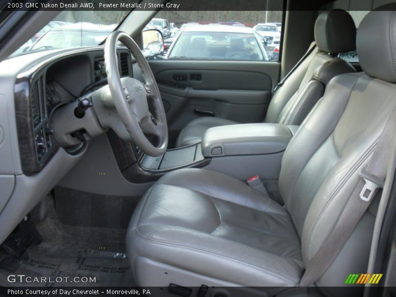 Pewter Metallic / Stone Gray 2003 GMC Yukon Denali AWD