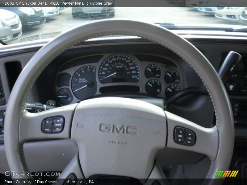 Pewter Metallic / Stone Gray 2003 GMC Yukon Denali AWD