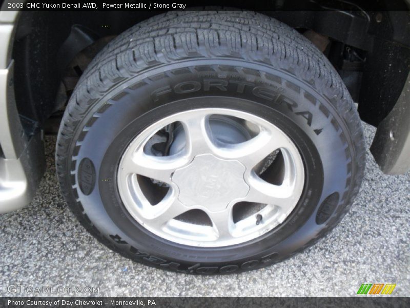 Pewter Metallic / Stone Gray 2003 GMC Yukon Denali AWD