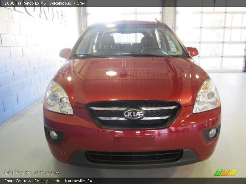 Volcanic Red / Gray 2008 Kia Rondo EX V6