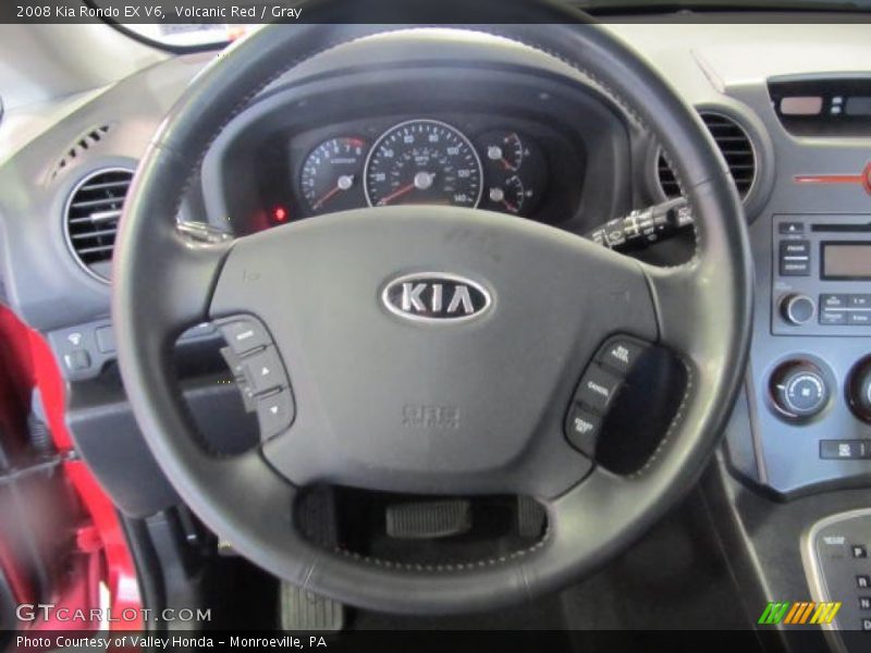 Volcanic Red / Gray 2008 Kia Rondo EX V6