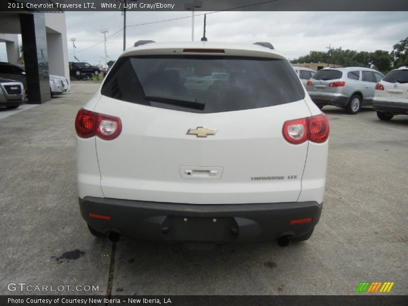 White / Light Gray/Ebony 2011 Chevrolet Traverse LTZ