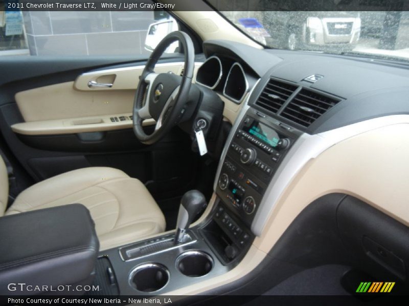 White / Light Gray/Ebony 2011 Chevrolet Traverse LTZ