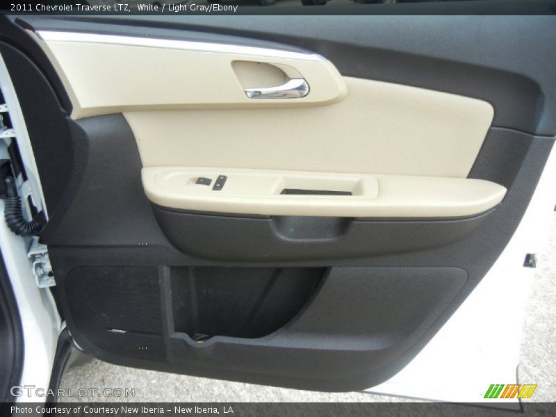 White / Light Gray/Ebony 2011 Chevrolet Traverse LTZ