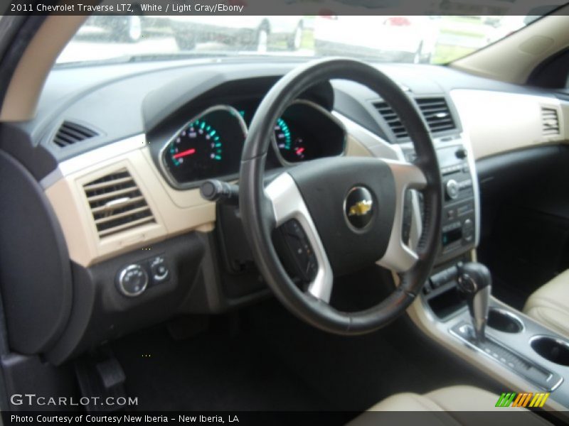 White / Light Gray/Ebony 2011 Chevrolet Traverse LTZ