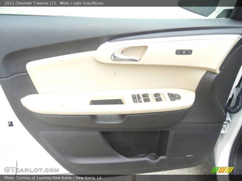 White / Light Gray/Ebony 2011 Chevrolet Traverse LTZ