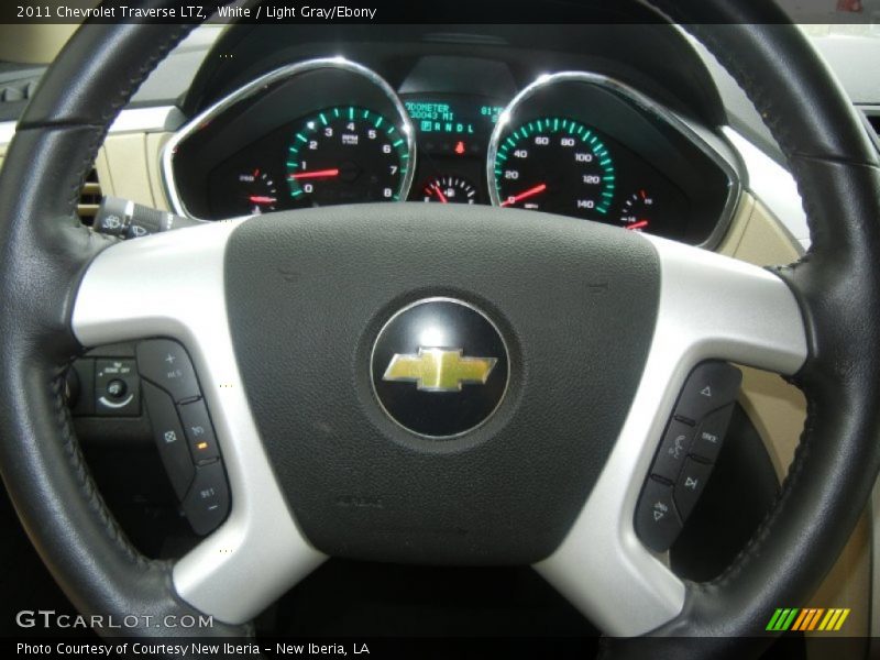 White / Light Gray/Ebony 2011 Chevrolet Traverse LTZ