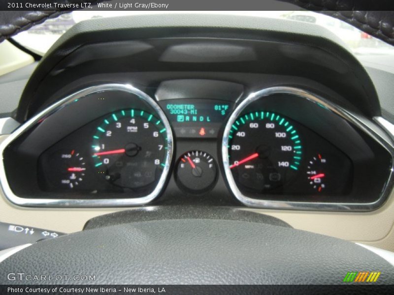 White / Light Gray/Ebony 2011 Chevrolet Traverse LTZ