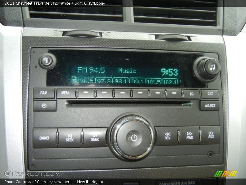 White / Light Gray/Ebony 2011 Chevrolet Traverse LTZ
