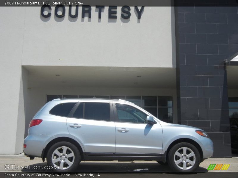 Silver Blue / Gray 2007 Hyundai Santa Fe SE