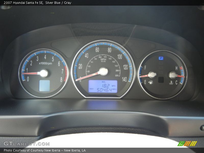 Silver Blue / Gray 2007 Hyundai Santa Fe SE