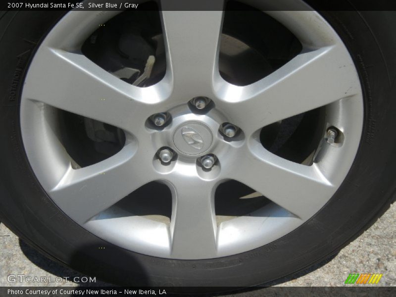 Silver Blue / Gray 2007 Hyundai Santa Fe SE
