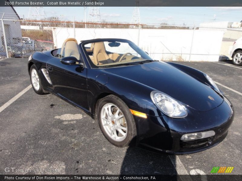 Cobalt Blue Metallic / Sand Beige 2008 Porsche Boxster