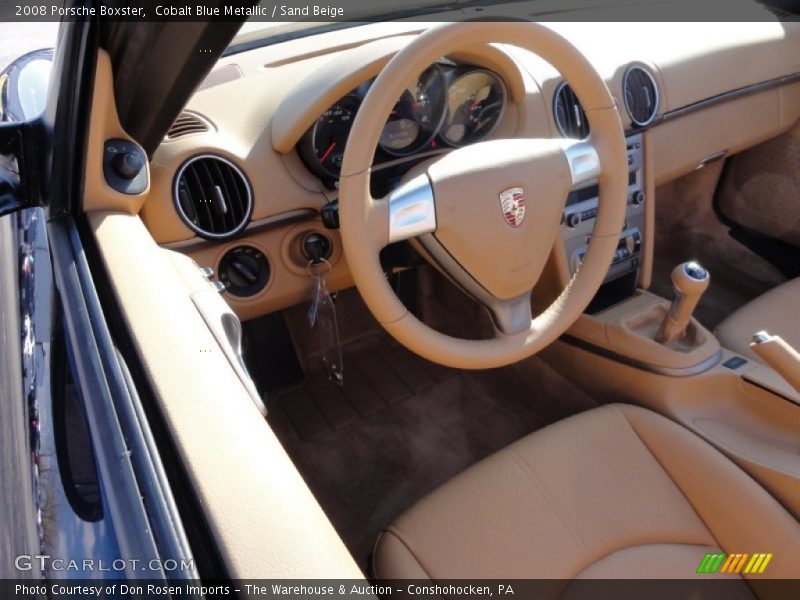 Cobalt Blue Metallic / Sand Beige 2008 Porsche Boxster