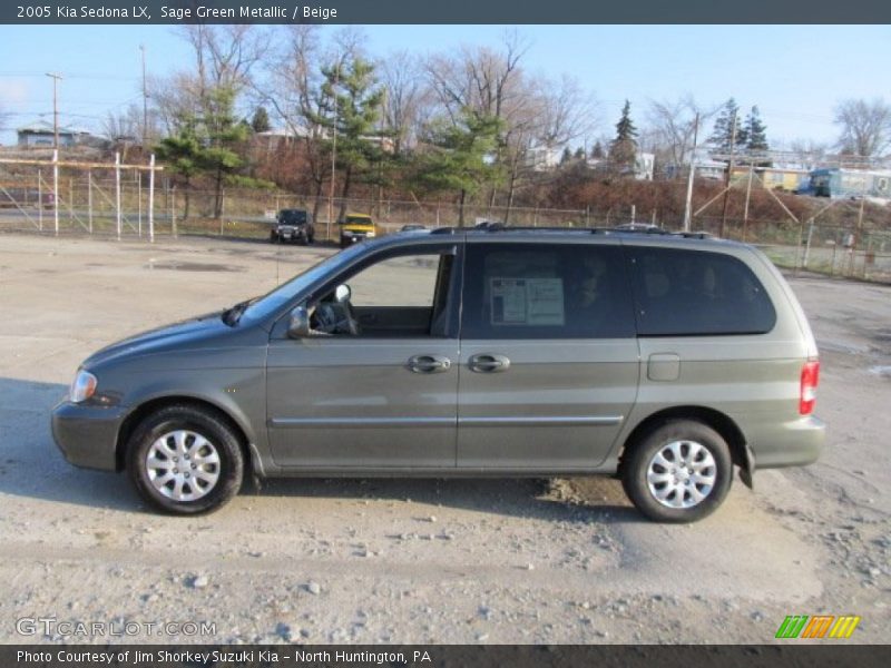 Sage Green Metallic / Beige 2005 Kia Sedona LX