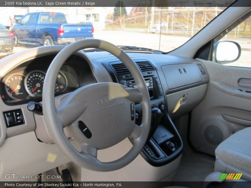 Sage Green Metallic / Beige 2005 Kia Sedona LX