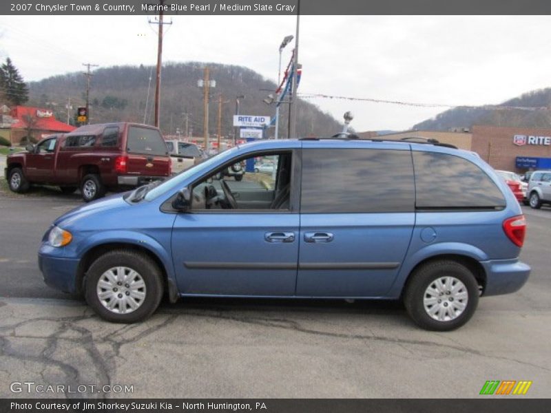 Marine Blue Pearl / Medium Slate Gray 2007 Chrysler Town & Country