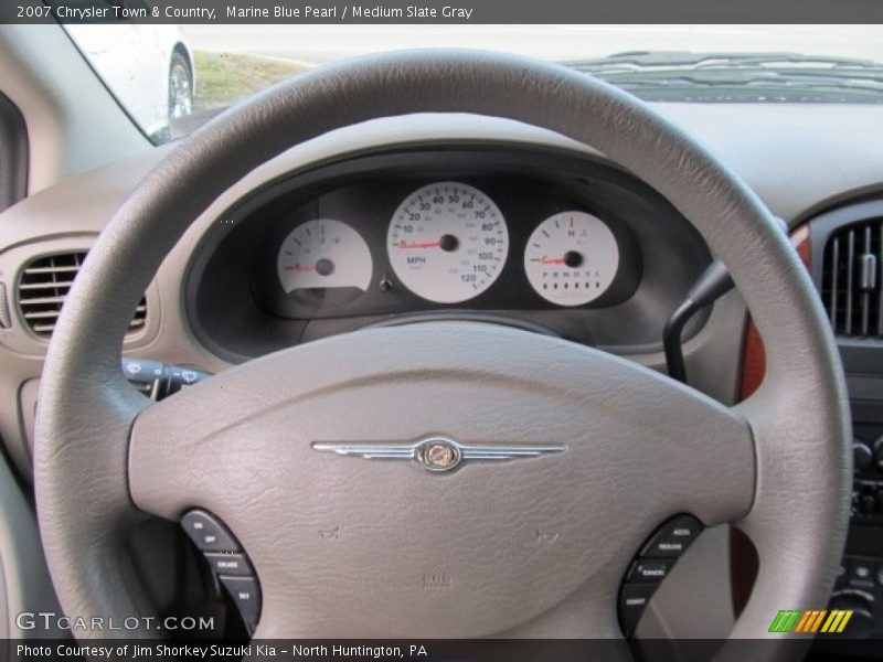 Marine Blue Pearl / Medium Slate Gray 2007 Chrysler Town & Country