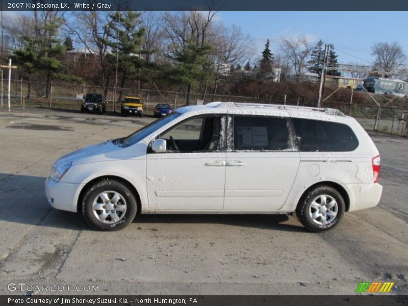 White / Gray 2007 Kia Sedona LX