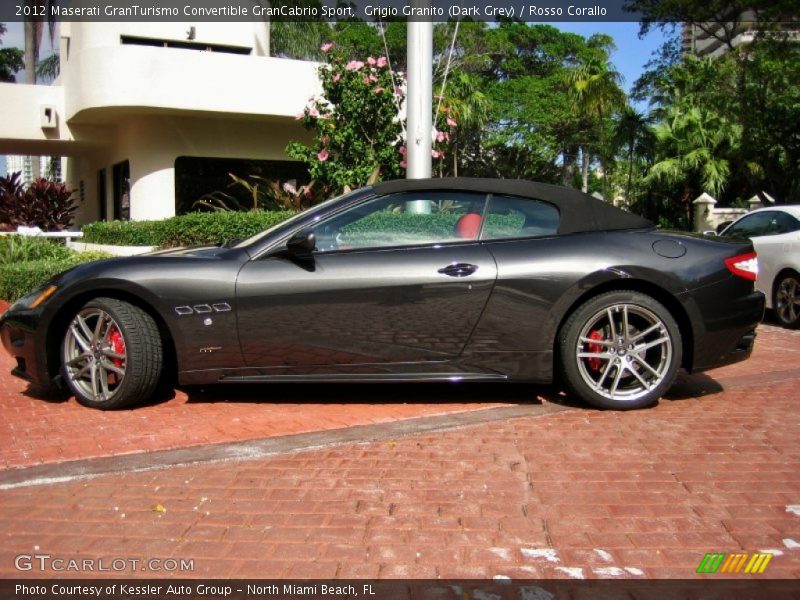 Grigio Granito (Dark Grey) / Rosso Corallo 2012 Maserati GranTurismo Convertible GranCabrio Sport