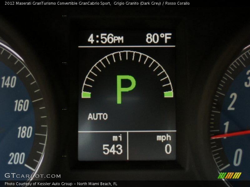 Grigio Granito (Dark Grey) / Rosso Corallo 2012 Maserati GranTurismo Convertible GranCabrio Sport