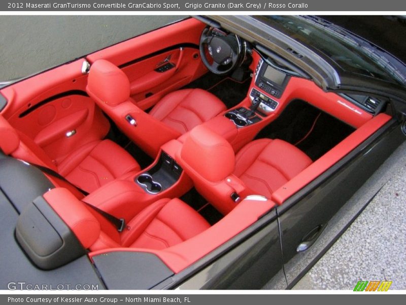 Grigio Granito (Dark Grey) / Rosso Corallo 2012 Maserati GranTurismo Convertible GranCabrio Sport