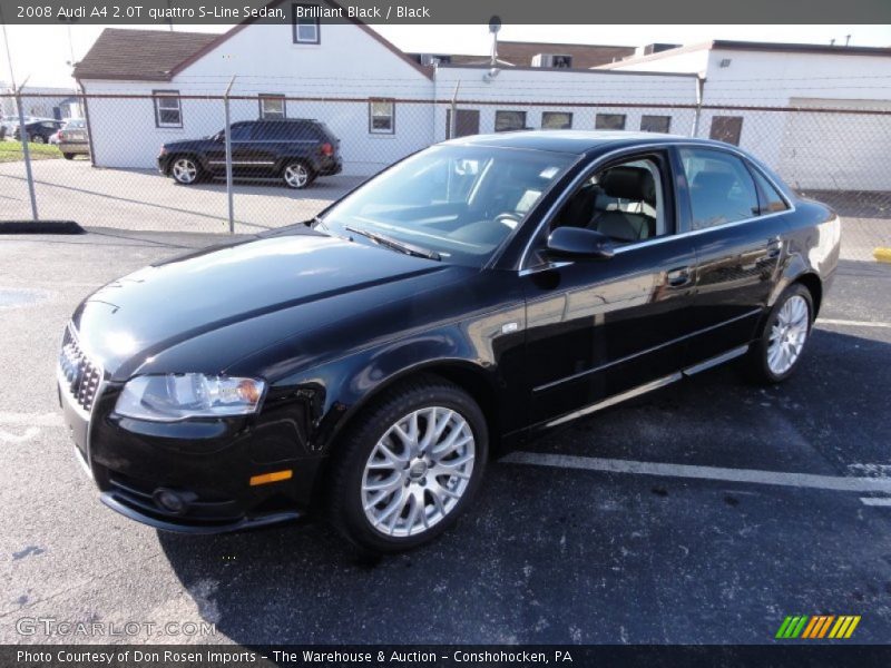 Brilliant Black / Black 2008 Audi A4 2.0T quattro S-Line Sedan