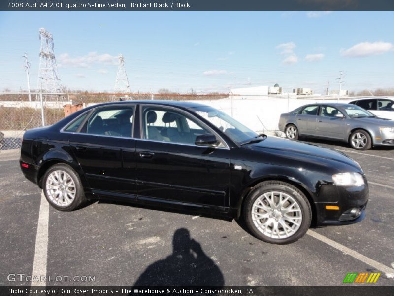 Brilliant Black / Black 2008 Audi A4 2.0T quattro S-Line Sedan